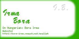 irma bora business card